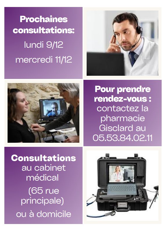 Consultations de télémédecine
